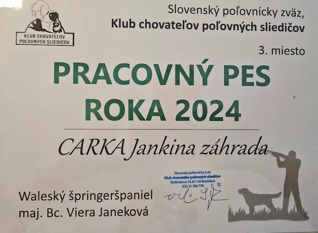 Pracovný pes roka 2024